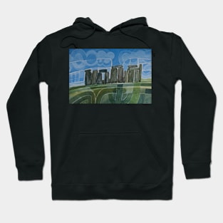 Stonehenge Watercolour Landscape England Hoodie